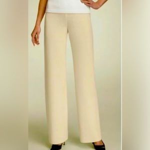 St. John Cream Wide Leg Pants